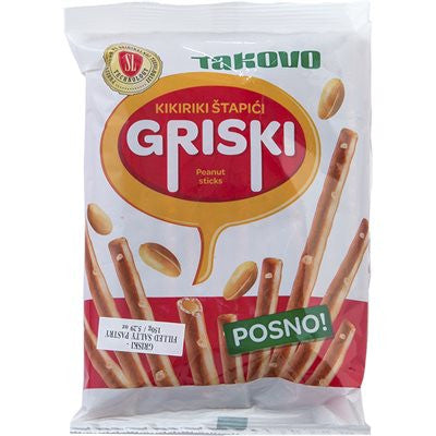 SWISSLION Takovo Griski (Peanut-filled salty sticks) 150g bag