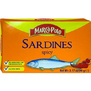 Marco Polo Spicy Sardines In Sunflower Oil 90g